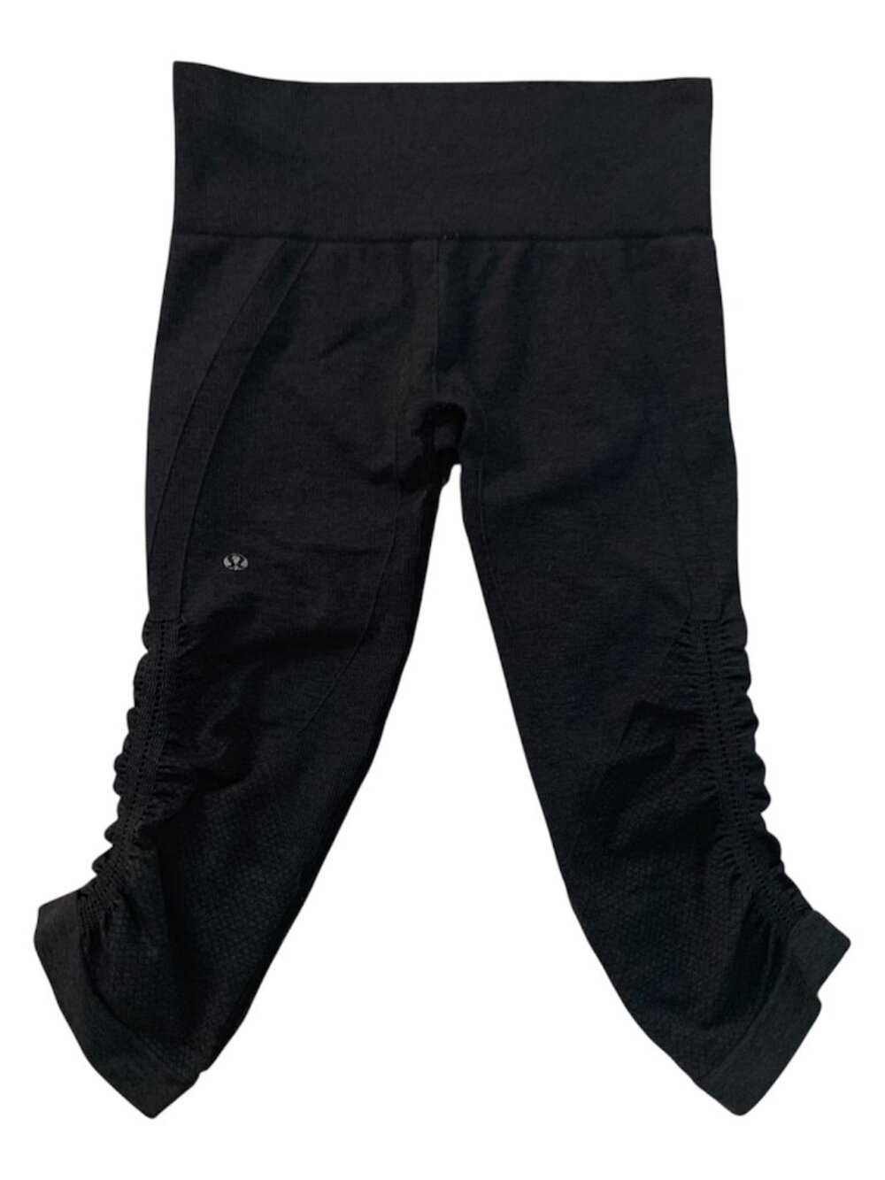 Lululemon Women size 4 Charcoal Ebb To Street Crop 21" Leggings Ruched Yoga - Picture 7 of 9